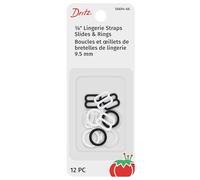 Dritz Womens Lingerie Strap Slides, Clear, Black, White, Each US