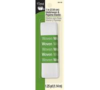 Dritz Woven Elastic, Polyester, White, 1-Inch by 1-1/4-Yard