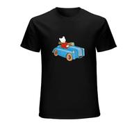 Drive A Car Unique Rupert Bear Mens T-Shirt Black Graphic Unisex Tee Shirt XL