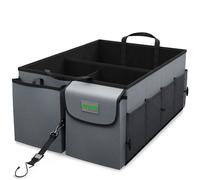 Drive Auto Car Boot Organiser Collapsible Multi-Compartment Storage Bag - Grey