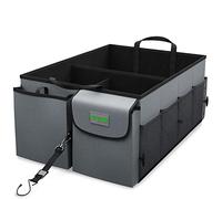 Drive Auto Car Boot Organiser - Robust, Collapsible, Multi-Compartment Car Trunk Organizer Box w/Adjustable Straps & Handles - Essential Car Accessories