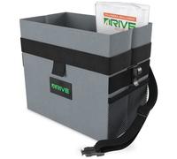 Drive Auto Products Car Bin - Medium Rubbish Binsfor Stowing and Tidying w/DisposableLiners and Adjustable Black Strap - Car Accessories