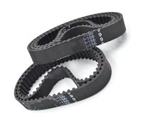 Drive Belt 2pcs Rubber HTD3M Timing Belt Lp=150 153 156 159 162 165 168 171 174 177 180 183 186 189 192 195 198 201 204 207 Width 6-20mm V-Belt(165-(55 Teeth),6mm)