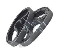 Drive Belt 2pcs Width 5-30mm Rubber HTD3M Timing Belt Lp=150 153 156 159 162 165 168 171 174 177 180 183 186 189 192 195 198 201 204 207 V-Belt(186-(62 Teeth),6mm)