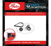 Drive Belt Kit fits BMW 518D F10, F11 2.0D 13 to 17 B47D20A Set Gates Quality