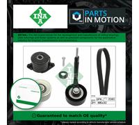 Drive Belt Kit fits BMW 530D E60, E61 3.0D 02 to 10 Set INA 11282339100 Quality