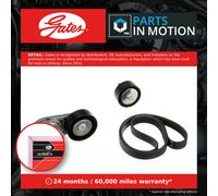 Drive Belt Kit fits FORD TRANSIT CUSTOM V362 2.0D 18 to 19 Set Gates Quality New