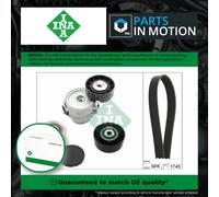 Multi-ribbed V-belt kit with freewheel belt pulley 529 0518 20 INA for FORD
