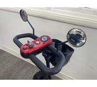 Drive DevilBiss Adjustable Side View Mirrors, Black Metal Frame, Round Glass, Compatible with Jaunt and Jaunt Plus Mobility Scooters, 2-Pack