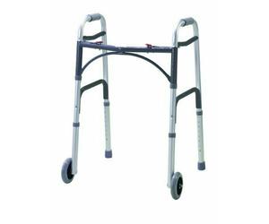 Drive DeVilbiss Healthcare Folding Lightweight Aluminium Walking Frame with Whee
