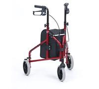 Drive Devilbiss Red Lightweight Aluminium Tri-Walker with Vinyl Bag