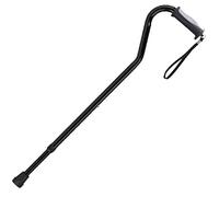 Drive Devilbiss Swan Neck Black Folding Walking Stick with Gel Grip Handle