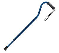 Drive Devilbiss Swan Neck Blue Folding Walking Stick with Gel Grip Handle