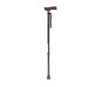 Drive Devilbiss T-Handled Walking Stick in Cyclone Blue Pattern with Wooden Handle