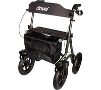 Drive DeVilbiss Torro Outdoor Rollator All-Terrain Walker with Pneumatic Tyres, Lightweight Folding Walking Frame Outdoor Heavy Duty Rollator