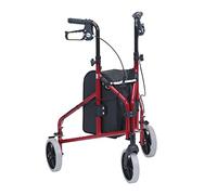 Drive Devilbiss TW008R-23 Ultralight Aluminium Red Tri-Walker with Vinyl Bag