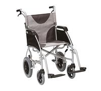 Devilbiss Healthcare Wheelchair Enigma Transit Ultra Lightweight Attendant Propelled 17 in Seat Width