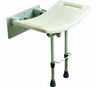 Drive Devilbiss Wall Mounted Shower Seat with Adjustable Height Legs and Rust Free Aluminium Frame