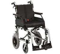 Drive DeVilbiss XS2 Aluminium Wheelchair - Medical Transport Wheelchair - Drive Lightweight Folding Wheelchair for Adults (20 Inch Transit W/Chair)