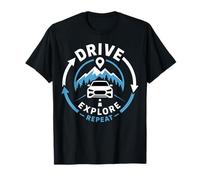 Drive Explore Repeat Road Trip Adventure T-Shirt