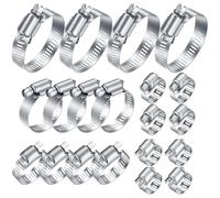 Drive Hose Clamp Adjustable Fuel Line Pipe Worm Gear Clip Clamp Tube Fasterner Spring Clip,46,70mm 3pcs(52-76mm 3pcs)