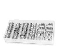 Drive Hose Clamps 40PCS Assortment Kit 304 Stainless Steel Worm Pipe Adjustable Metal Band Accessories