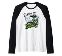 Drive It Like You Stole It Golf Cart Golfer Raglan Baseball Tee