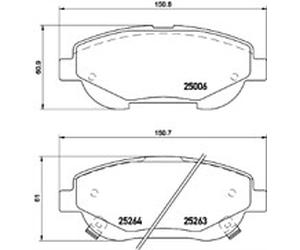 Drive Master DMP227 Front Brake Pad Set [ Mintex MDB3139 ]