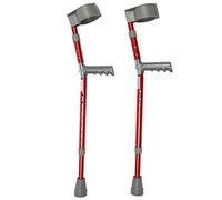 Drive Medical Children's Aluminium Adjustable Forearm Crutches - Red (Pair)