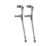 Drive Medical Elbow Crutches with Anatomic Grip, Aluminium, Adjustable Height, 160kg Capacity, 2 Count