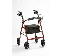 Drive Medical Lightweight Aluminium Folding Rollator Shopping Trolley Red Colour