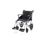 Drive Medical Phantom Transit Wheelchair Grey, Lightweight Aluminium Frame, Adjustable Armrests