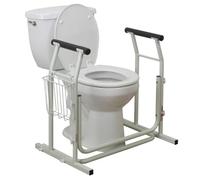 Drive Medical Stand Alone Toilet Safety Rail, White