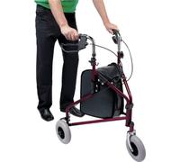 Drive Medical Tri Walker Three Wheel Rollator with Basket