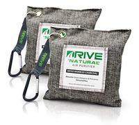 DRIVE Moso Bamboo Charcoal Air Purifying Bags (220g/bag), Absorbs Odors, Allergens, & Pollutants, Dehumidifies to Prevent Mold & Mildew