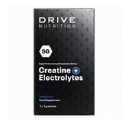 Drive Nutrition Creatine + Electrolytes Sticks No Flavour | 5g Creatine Monohydrate + High Sodium Electrolytes | Zero Sugar, Low Calorie Hydration Powder Sachets | 7 Sticks