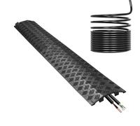 Drive Over Cable Protector, Extension Cord Cover, Waterproof Power Ramp, Heavy-Duty Shell, Anti-Slip, Easy Setup, Perfect for Garage, Garden, Sidewalk, Gravel, Road, Walkway, 100x130x2cm