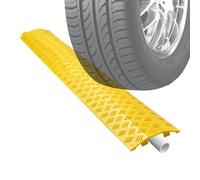 Drive Over Cable Protector - Heavy Duty Floor Cable Cover 1 Meter | Hose Ramp For Cords Wires Pipes | Outside Road Garage Sidewalk Asphalt Garden