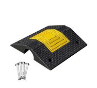 Drive Over Cable Protector, Rubber and Plastic Cable Ramps, Anti-skid Hose Protector Ramp, for Mining Areas(Channel)