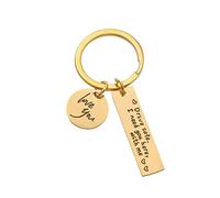 Drive Safe Keychain Drive Safe I Need You Here with Me I Love You Appreciatione Preesent Gift For Driver - Gold - Middle