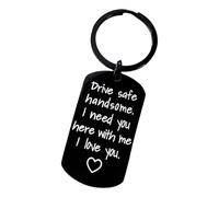 Drive Safe Keychain, Valentine's Day Keychain, Keychain for Husband, Pendant for Boyfriend, Valentine's Gift Accessory, Husband Keychain Gift, Valentine’s Day Keychain for Husband with Safe Driving Me