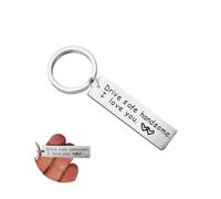 Drive Safe Keyring, Silver Couple Keychain, I Love You Pendant Gift for Him | Perfect for passed driving test, boyfriend, husband, anniversary, bag or souvenir. Unique keepsake.