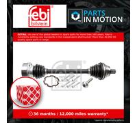 Drive Shaft fits AUDI A3 8V 1.2 Front Left 2013 on Manual Transmission Febi New