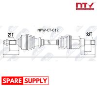 DRIVE SHAFT FOR CITROËN C2 C3 NTY NPW-CT-012 FITS FRONT AXLE, FRONT AXLE LEFT