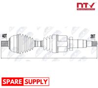 DRIVE SHAFT FOR FORD GALAXY NTY NPW-FR-049 FITS FRONT AXLE RIGHT, FRONT AXLE