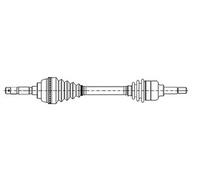 Drive Shaft for PEUGEOT 107 METELLI 17-0858