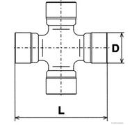Drive shaft joint Universal Joint J2925014 HERTH+BUSS JAKOPARTS for MITSUBISHI