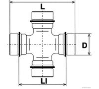 Drive shaft joint Universal Joint J2929007 HERTH+BUSS JAKOPARTS for ISUZU
