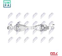 NTY DRIVESHAFT LEFT FOR CITROEN BERLINGO 96- XSARA 97-