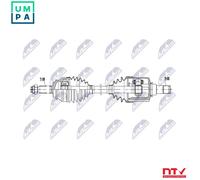 DRIVE SHAFT NPW-MS-116 FOR MITSUBISHI 6B31 3.0L 6cyl OUTLANDER II